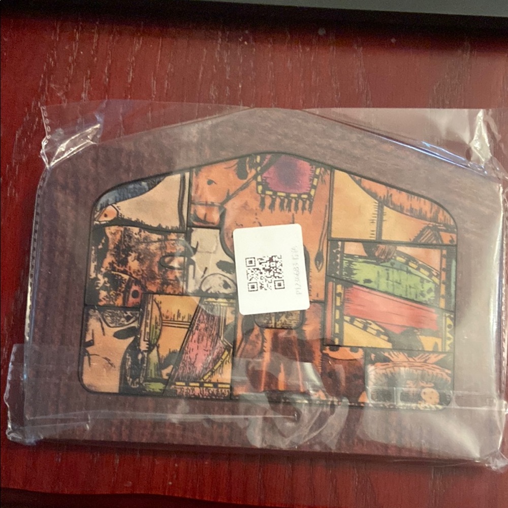 Wooden nativity puzzle set.